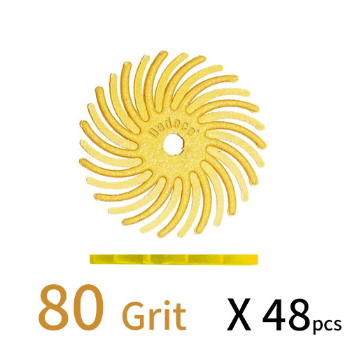 Sunburst דיסק D15.3 (מאורר) - צהוב GR 80 (מתאים לכל החומרים) אריזה 48 יחידות