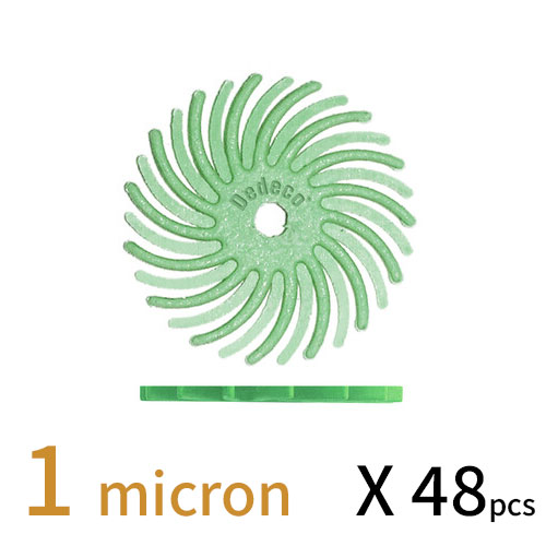 Sunburst דיסק D15 (מאורר) - ירוק בהיר 1 מיקרון (48 יחידות) (מתאים לכל החומרים) 1234