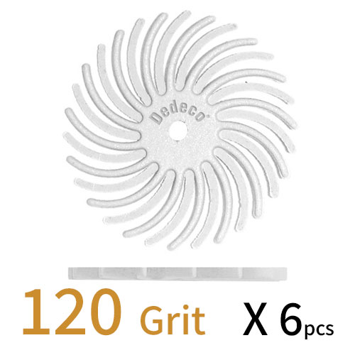 Sunburst דיסק D22.22 (מאורר) - לבן GR 120 (מתאים לכל החומרים) אריזה 6 יחידות