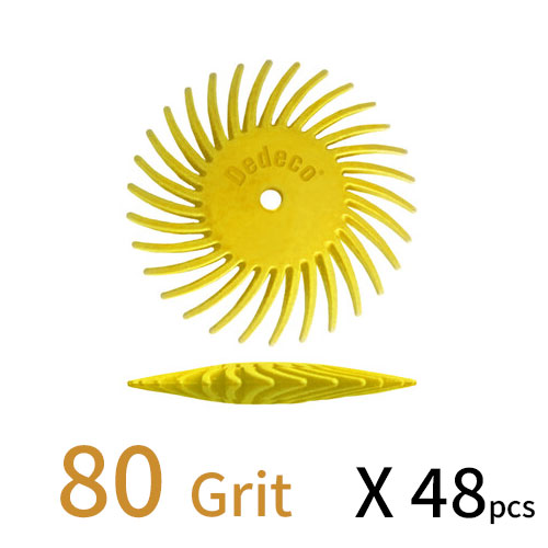Sunburst עדשה D15.3 (מאורר) - צהוב GR 80 (מתאים לכל החומרים) אריזה 48 יחידות