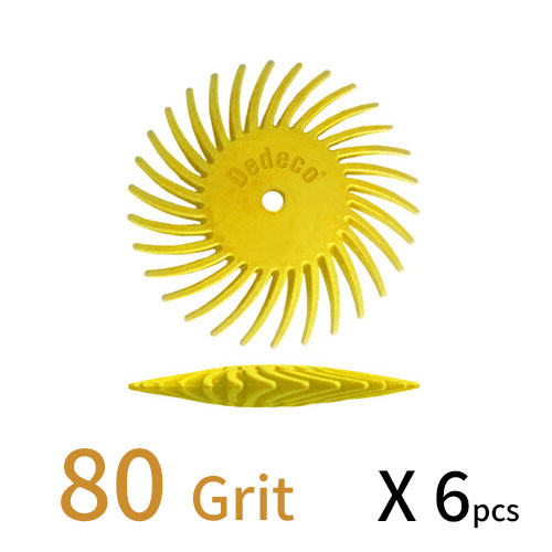 Sunburst עדשה D15.3 (מאורר) - צהוב GR 80 (מתאים לכל החומרים) אריזה 6 יחידות