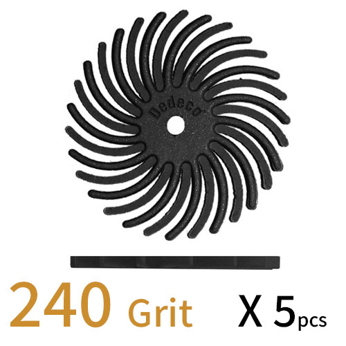 דיסק Sunburst מאוורר 22.2 מ"מ (7/8") - שחור GR 240 סיליקון קרבייד (5 יחידות) (לכל החומרים) 7194
