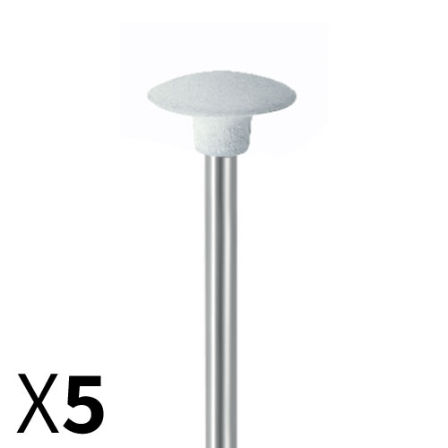 עדשה D11*2.5 סיליקון לבן גס עם ציר מובנה לליטוש גס של פורצלן/אקריליק/מתכות Universal של חברת EVE מארז 5 יחידות