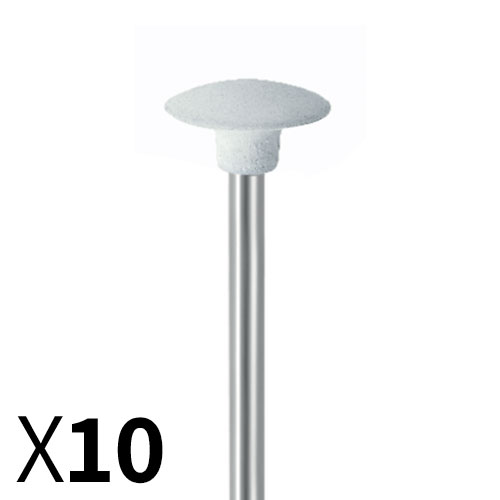 עדשה D11*2.5 סיליקון לבן גס עם ציר מובנה לליטוש גס של פורצלן/אקריליק/מתכות Universal של חברת EVE מארז 10 יחידות