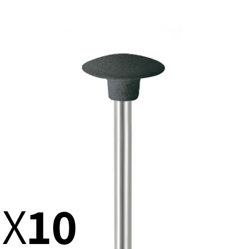 עדשה סיליקון שחור גמיש גסות בינונית למתכות D11*2.5 עם ציר מובנה EVE גרמניה - מארז 10 יחידות