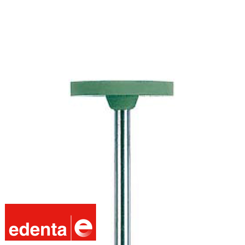 דיסק גומי ירוק 2 * 14.5 D , על ציר , עדין - EDENTA TopStar
