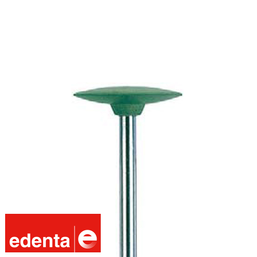 עדשה גומי ירוק 2.5 * 14.5 D , על ציר , עדין - EDENTA TopStar שווייץ