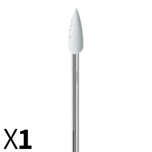 להבה D5.5*15 סיליקון לבן גס עם ציר מובנה לליטוש קרמיקה/אקריליק/כל המתכות EVE גרמניה