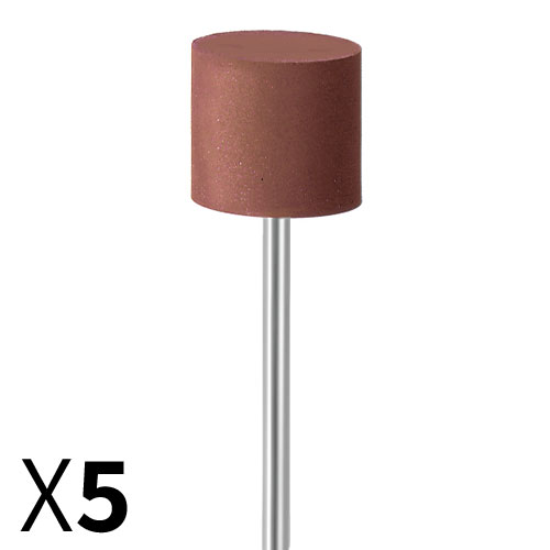 צילינדר גומי חום D14*12 גסות עדינה - עם ציר מובנה EVE 720 - מארז 5 יחידות