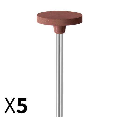 דיסק גומי חום D14.5*2 גסות עדינה - עם ציר מובנה EVE 715 - מארז 5 יחידות