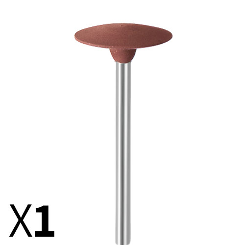 עדשה גומי חום D14.2*2.5 גסות עדינה - עם ציר מובנה EVE 708 - יחידה