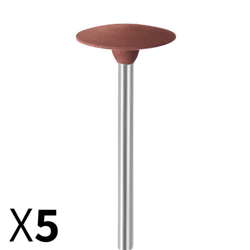 עדשה גומי חום D14.2*2.5 גסות עדינה - עם ציר מובנה EVE 708 - מארז 5 יחידות