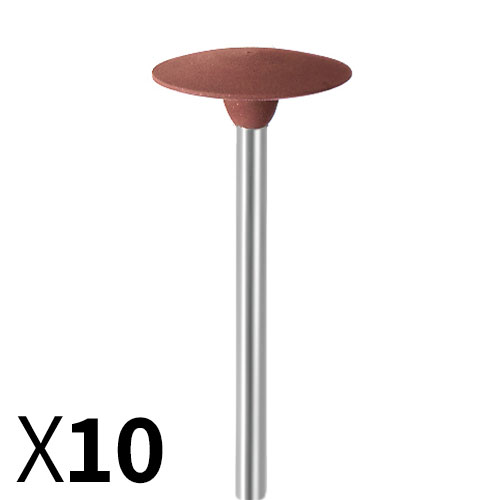 עדשה גומי חום D14.2*2.5 גסות עדינה - עם ציר מובנה EVE 708 - מארז 10 יחידות