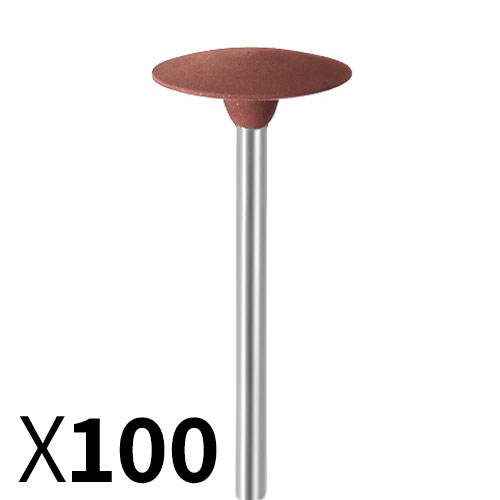 עדשה גומי חום D14.2*2.5 גסות עדינה - עם ציר מובנה EVE 708 - מארז 100 יחידות