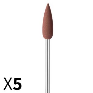 להבה D5.5*18 גומי חום , גסות עדינה, עם ציר מובנה EVE גרמניה - מארז 5 יחידות