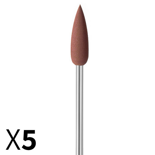 להבה D5.5*18 גומי חום , גסות עדינה, עם ציר מובנה EVE גרמניה - מארז 5 יחידות