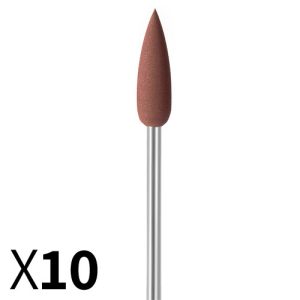להבה D5.5*18 גומי חום , גסות עדינה, עם ציר מובנה EVE גרמניה - מארז 10 יחידות