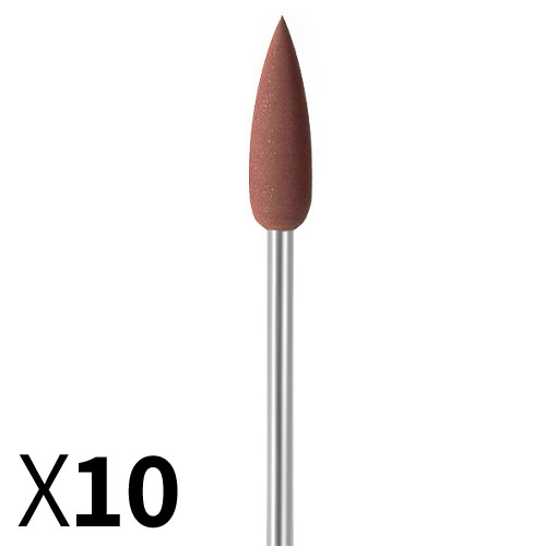 להבה D5.5*18 גומי חום , גסות עדינה, עם ציר מובנה EVE גרמניה - מארז 10 יחידות