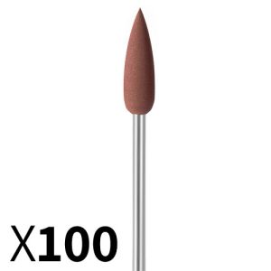 להבה D5.5*18 גומי חום , גסות עדינה, עם ציר מובנה EVE גרמניה - מארז 100 יחידות
