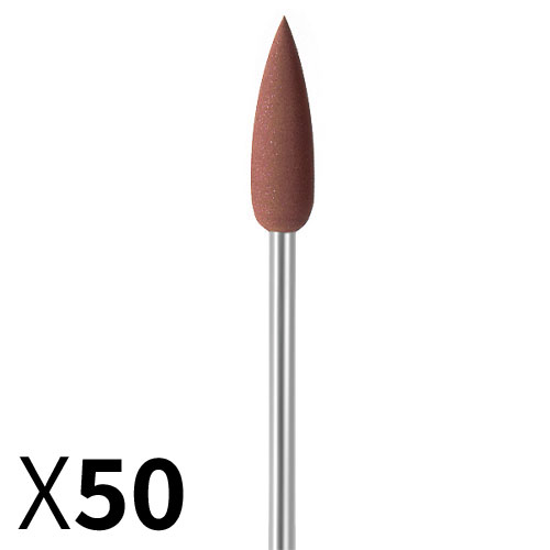 להבה D5.5*18 גומי חום , גסות עדינה, עם ציר מובנה EVE גרמניה - מארז 50 יחידות