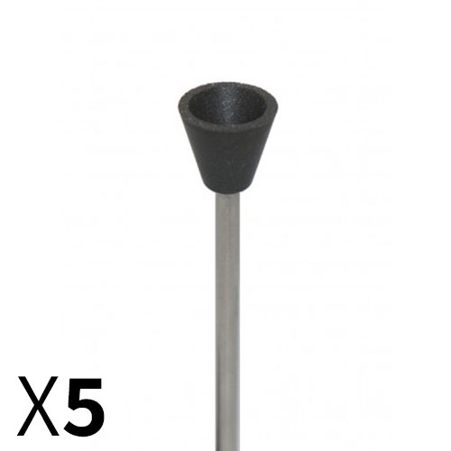 כוס D9*8.5 עם ציר מובנה סיליקון שחור גמיש , גסות בינונית למתכות EVE גרמניה מארז 10 יחידות