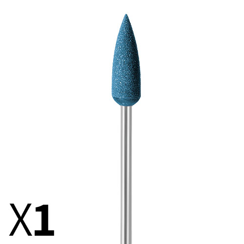 להבה D5.5*18 גומי כחול, גס מאוד עם ציר מובנה EVE 506