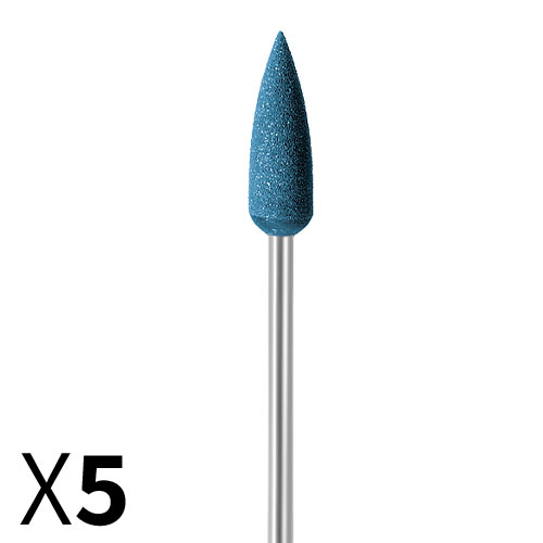 להבה גומי כחול D5.5*18 גס מאוד - עם ציר מובנה EVE 506 - מארז 5 יחידות