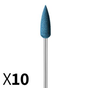 להבה גומי כחול D5.5*18 גס מאוד - עם ציר מובנה EVE 506 - מארז 10 יחידות