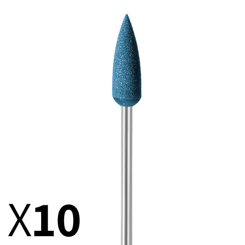 להבה גומי כחול D5.5*18 גס מאוד - עם ציר מובנה EVE 506 - מארז 10 יחידות