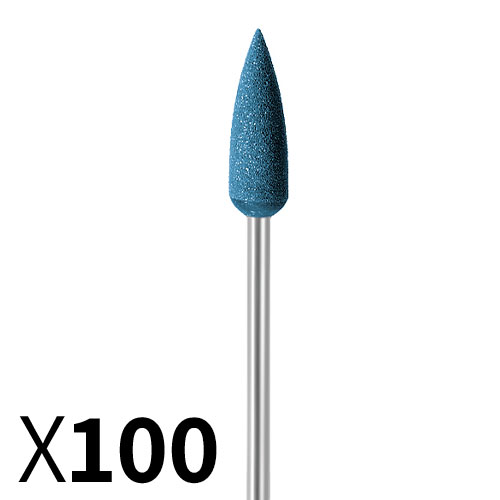 להבה D5.5*18 גומי כחול, גס מאוד עם ציר מובנה EVE 506 - מארז 100 יחידות