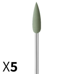 להבה D5.5*18 גומי ירוק, עדין מאוד, עם ציר מובנה EVE גרמניה - מארז 5 יחידות