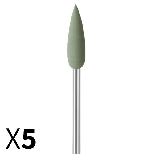 להבה D5.5*18 גומי ירוק, עדין מאוד, עם ציר מובנה EVE גרמניה - מארז 5 יחידות