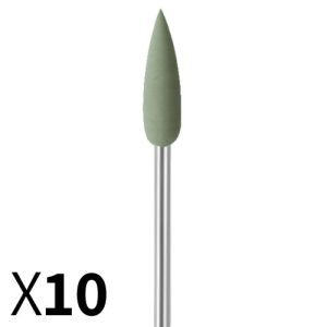 להבה D5.5*18 גומי ירוק, עדין מאוד, עם ציר מובנה EVE גרמניה - מארז 10 יחידות