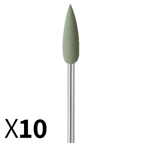 להבה D5.5*18 גומי ירוק, עדין מאוד, עם ציר מובנה EVE גרמניה - מארז 10 יחידות