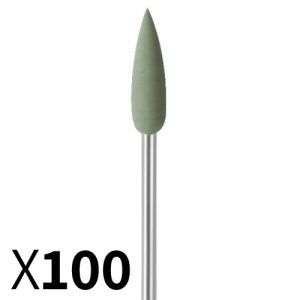 להבה D5.5*18 גומי ירוק, עדין מאוד, עם ציר מובנה EVE גרמניה - מארז 100 יחידות