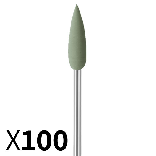 להבה D5.5*18 גומי ירוק, עדין מאוד, עם ציר מובנה EVE גרמניה - מארז 100 יחידות