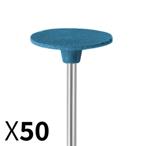 דיסק גומי כחול D19*0.5 גס - עם ציר מובנה - מארז 50 יחידות
