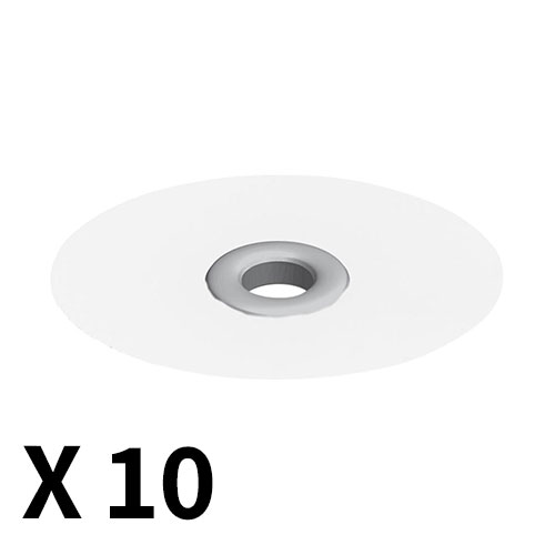 דיסקיות לטש גמישות D17*0.11 (על בסיס פלסטיק) לבנות עדינות מאוד מארז 10 יחידות /EVE גרמניה