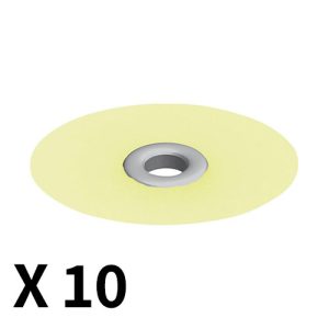 דיסקיות לטש גמישות D10*0.14 (על בסיס פלסטיק) צהובות עדינות מארז 10 יחידות / EVE גרמניה