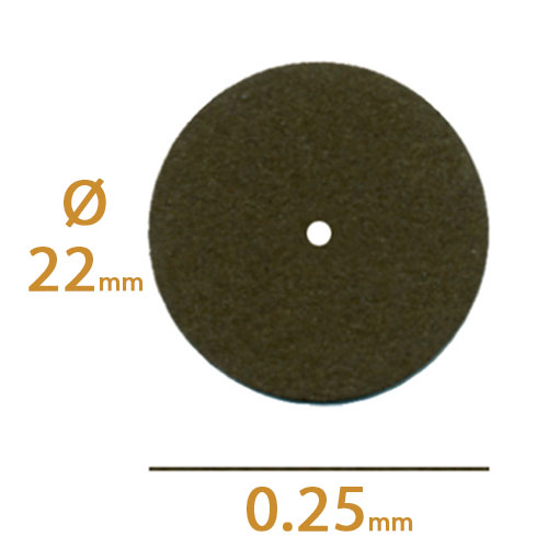דיסק חיתוך 0.25*22 D (סיליקון כרביד) (לחיתוך מתכות אמייל ופורצלן) Dedeco אריזה של כ 25 יח