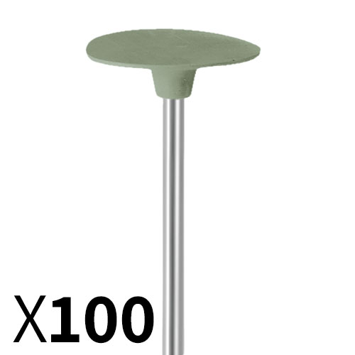 דיסק D19*0.5 גומי ירוק, עדין מאוד , עם ציר מובנה EVE גרמניה - מארז 100 יחידות