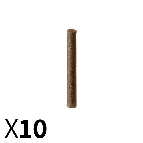 צילינדרD3*20 גומי קשה ,חום , גסות בינונית - מארז 10 יחידות
