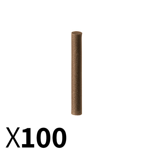 צילינדרD3*20 גומי קשה ,חום , גסות בינונית - מארז 100 יחידות