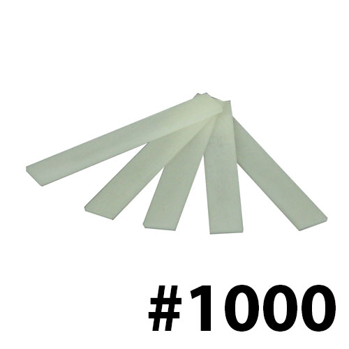 אבן ליטוש קרמית #1000 לבן - פרופיל מלבן 4x1.0 מ"מ אורך 40 מ"מ - יפן