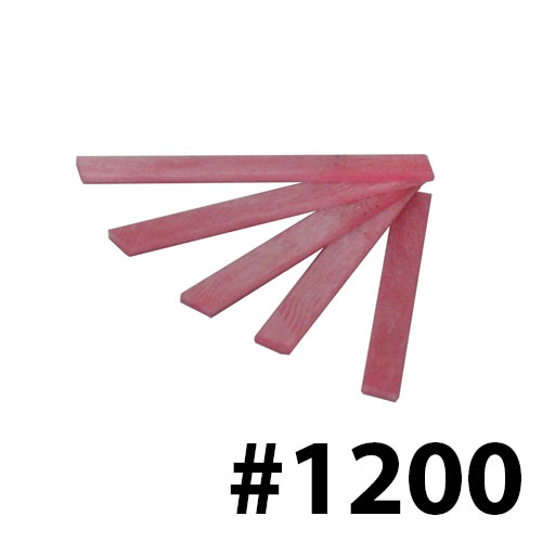 אבן ליטוש קרמית #1200 ורוד - פרופיל מלבן 4x1.0 מ"מ אורך 40 מ"מ - יפן