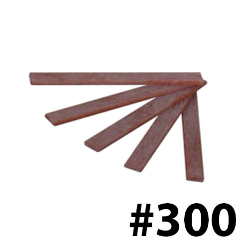 אבן ליטוש קרמית #300 חום - פרופיל מלבן 4x1.0 מ"מ אורך 40 מ"מ - יפן