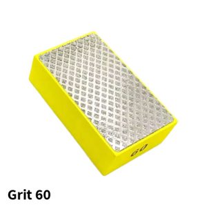 ספוג לטש יהלום Grit 60 אדום - מושלם לטקסטורה ולליטוש למתכות / שיש / אבני חן / זכוכית אמייל ועוד.. (ניתן לעבוד עם מים)