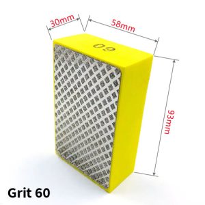 ספוג לטש יהלום Grit 60 אדום - מושלם לטקסטורה ולליטוש למתכות / שיש / אבני חן / זכוכית אמייל ועוד.. (ניתן לעבוד עם מים)