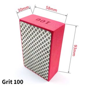 ספוג לטש יהלום Grit 100 צהוב - מושלם לטקסטורה ולליטוש למתכות / שיש / אבני חן / זכוכית אמייל ועוד.. (ניתן לעבוד עם מים)