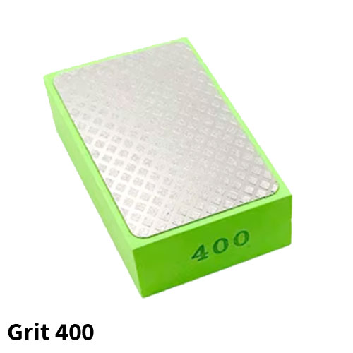 ספוג לטש יהלום Grit 400 ירוק - מושלם לטקסטורה ולליטוש למתכות / שיש / אבני חן / זכוכית אמייל ועוד.. (ניתן לעבוד עם מים)